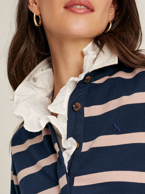 Sammie Navy Blue Striped Heavyweight Cotton Rugby Shirt