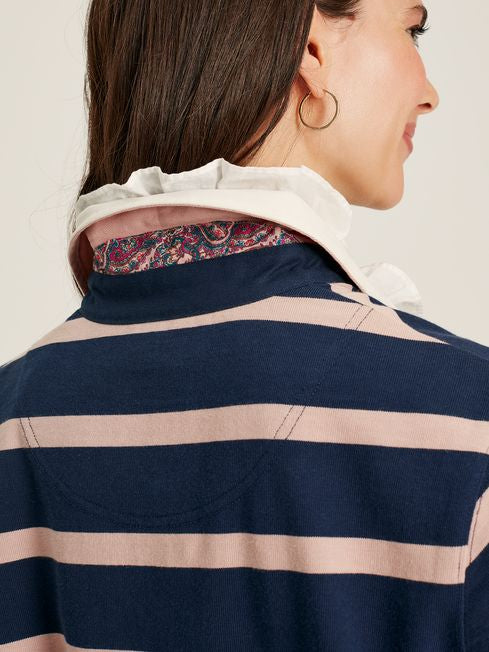 Sammie Navy Blue Striped Heavyweight Cotton Rugby Shirt