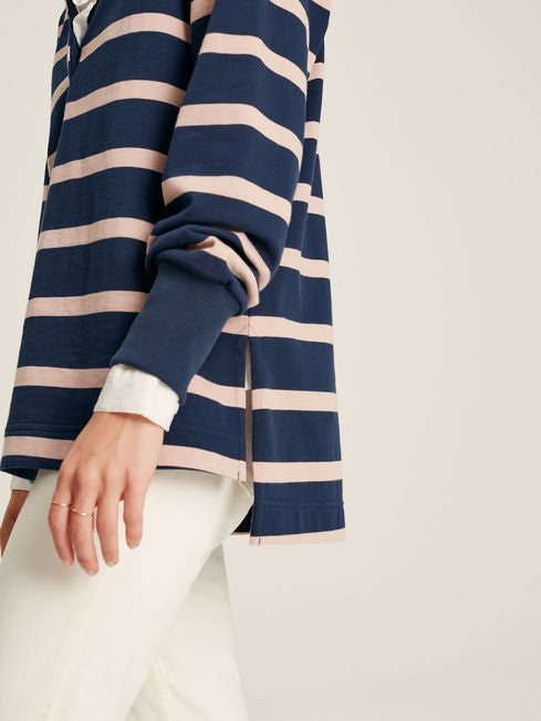 Sammie Navy Blue Striped Heavyweight Cotton Rugby Shirt