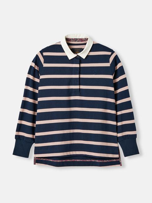 Sammie Navy Blue Striped Heavyweight Cotton Rugby Shirt