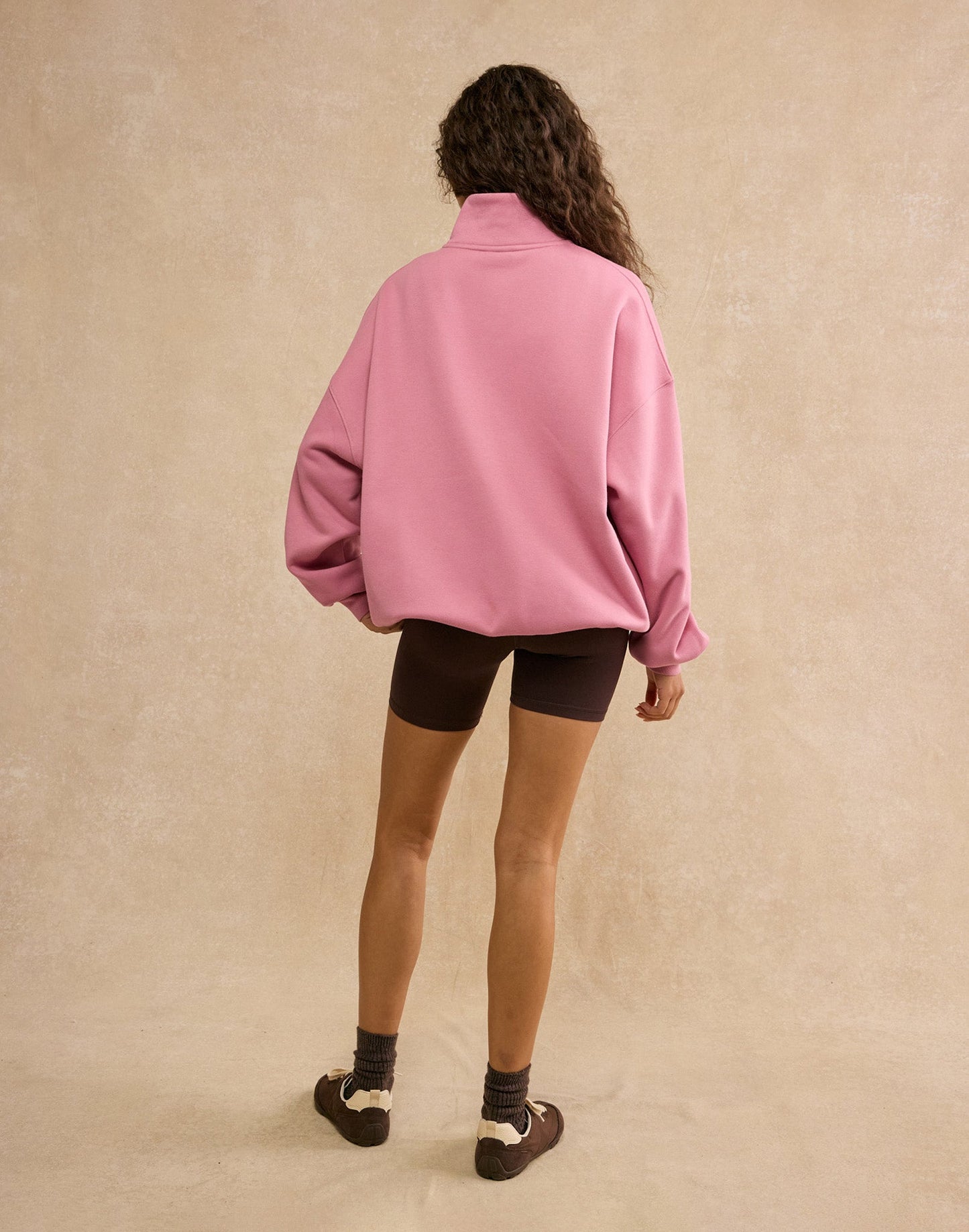Snap Collar Sierra Sweatshirt Pink Velvet