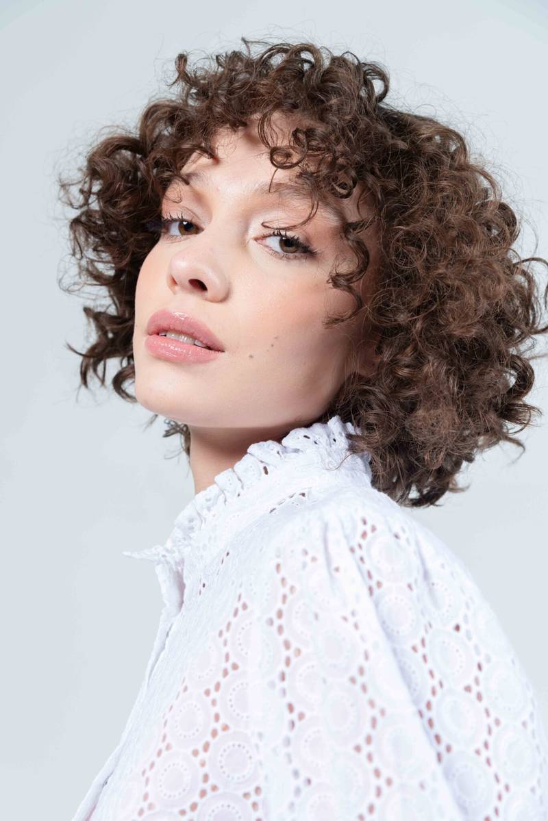 Malu White Embroidery luxury blouse