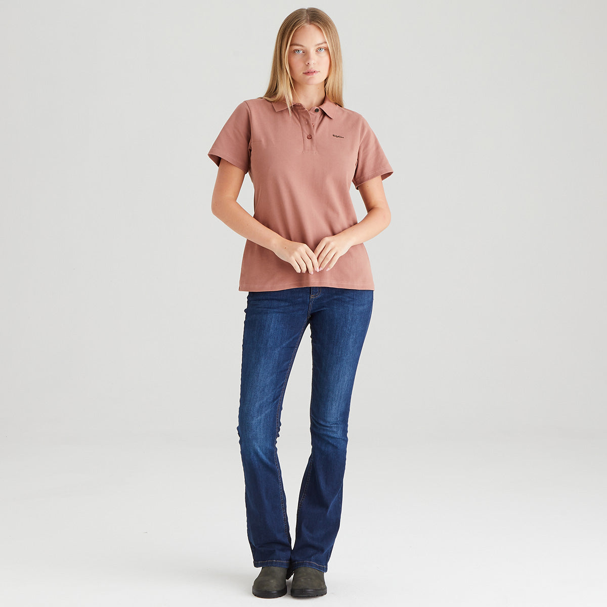 Signature Polo Shirt Dusky Pink