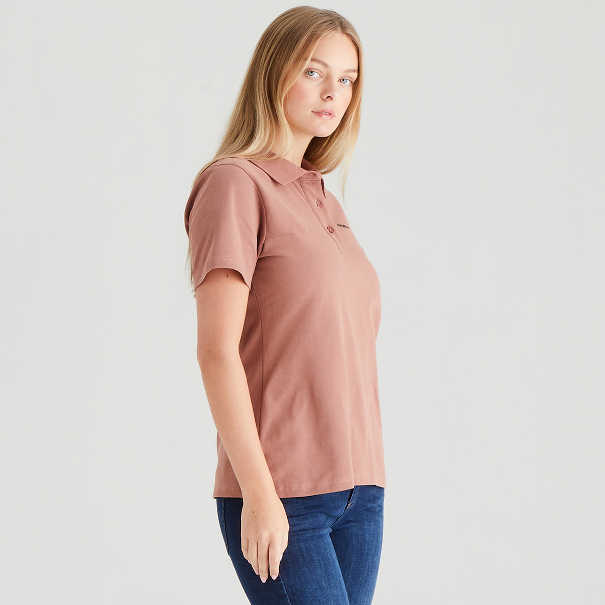 Signature Polo Shirt Dusky Pink