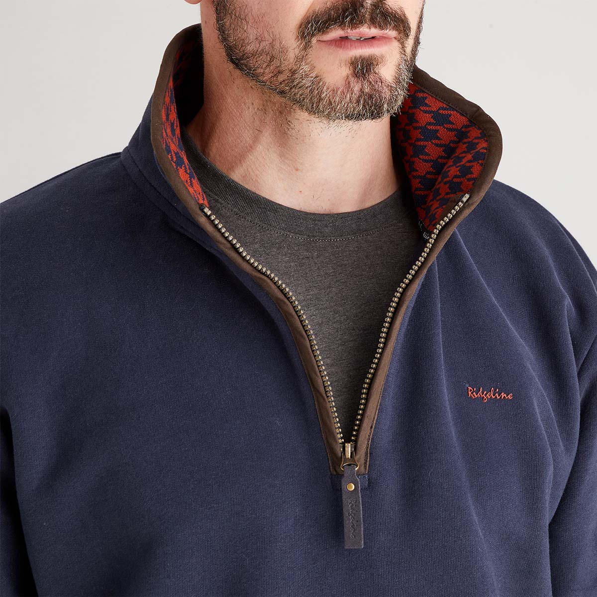 Men’s Brancaster 1/4 Zip Top Navy