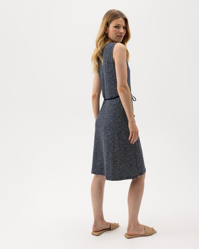 Esther Dress Navy/Off White (Dot)