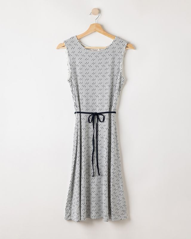 Esther Dress Off White/Navy