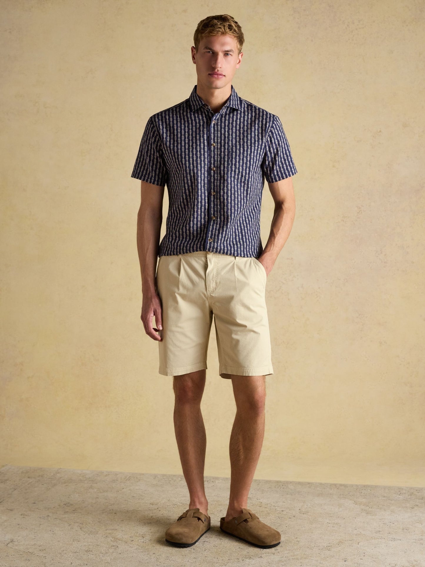 Norfolk Sand Relaxed Fit Chino Shorts