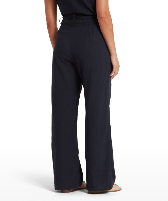 Dahlia linen trousers navy