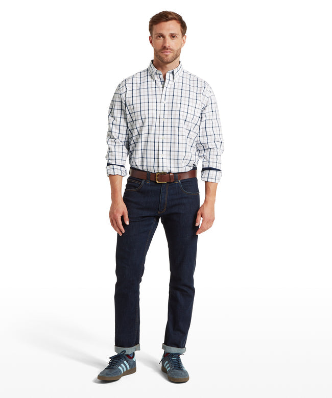 Brancaster Classic Shirt Oxford Navy Check