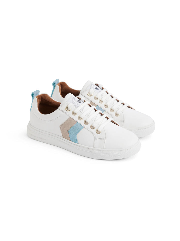 Alexandra Sky Blue & Stone Trainers