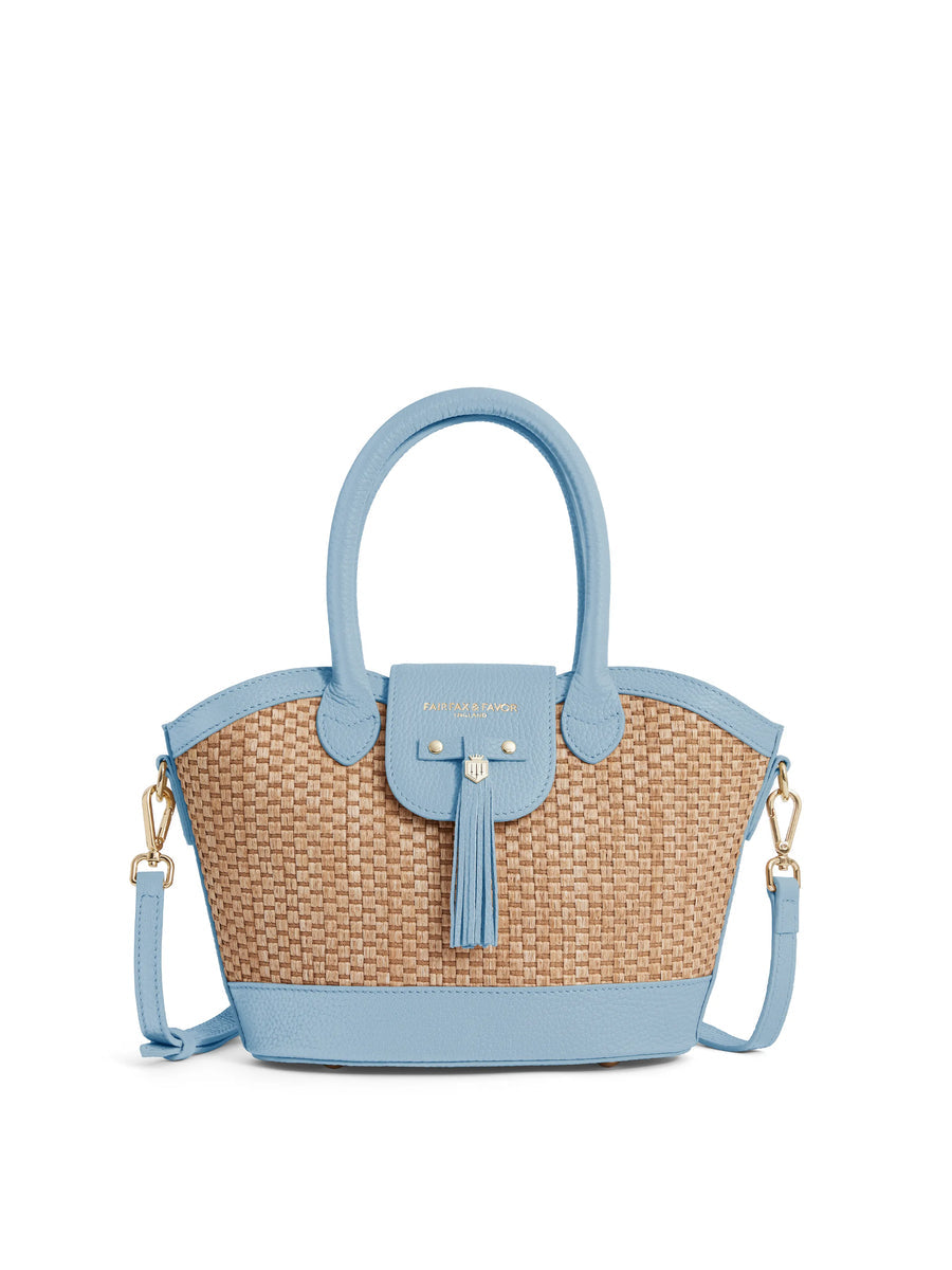 Mini Windsor Basket Bag Sky Blue