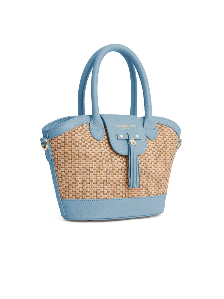 Mini Windsor Basket Bag Sky Blue