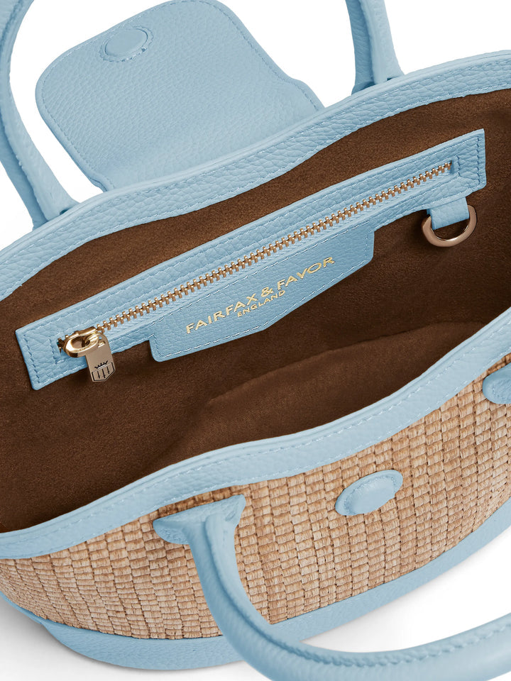 Mini Windsor Basket Bag Sky Blue