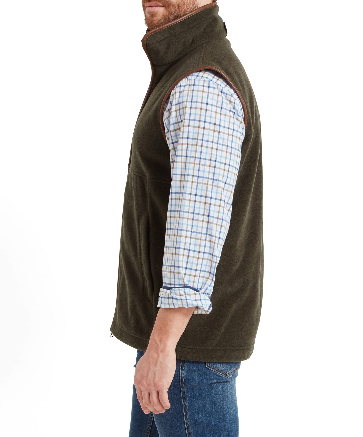 Oakham Fleece Gilet Dark Olive