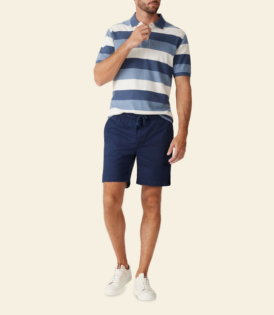 Washed Rugby Shorts Dark Navy