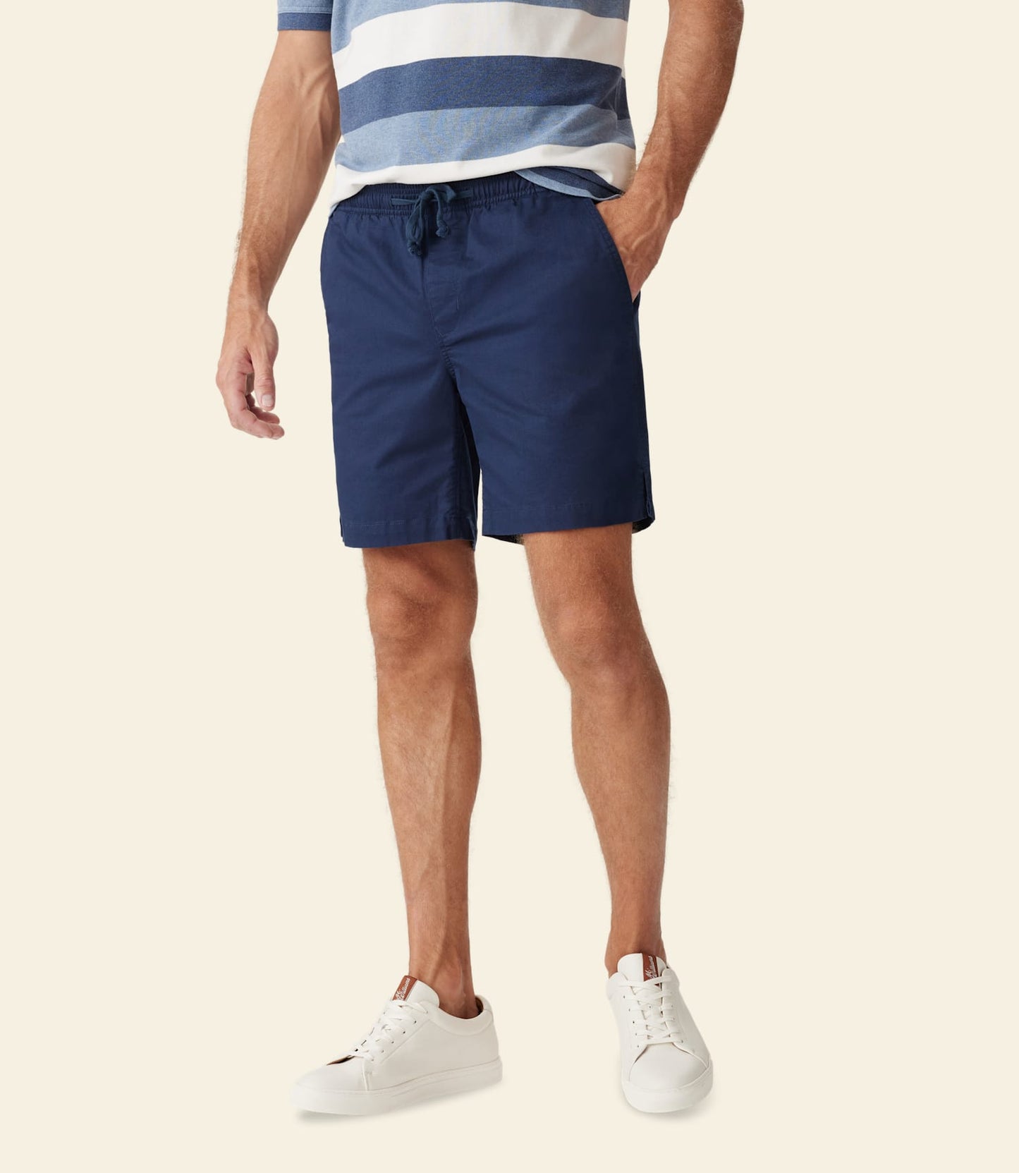 Washed Rugby Shorts Dark Navy