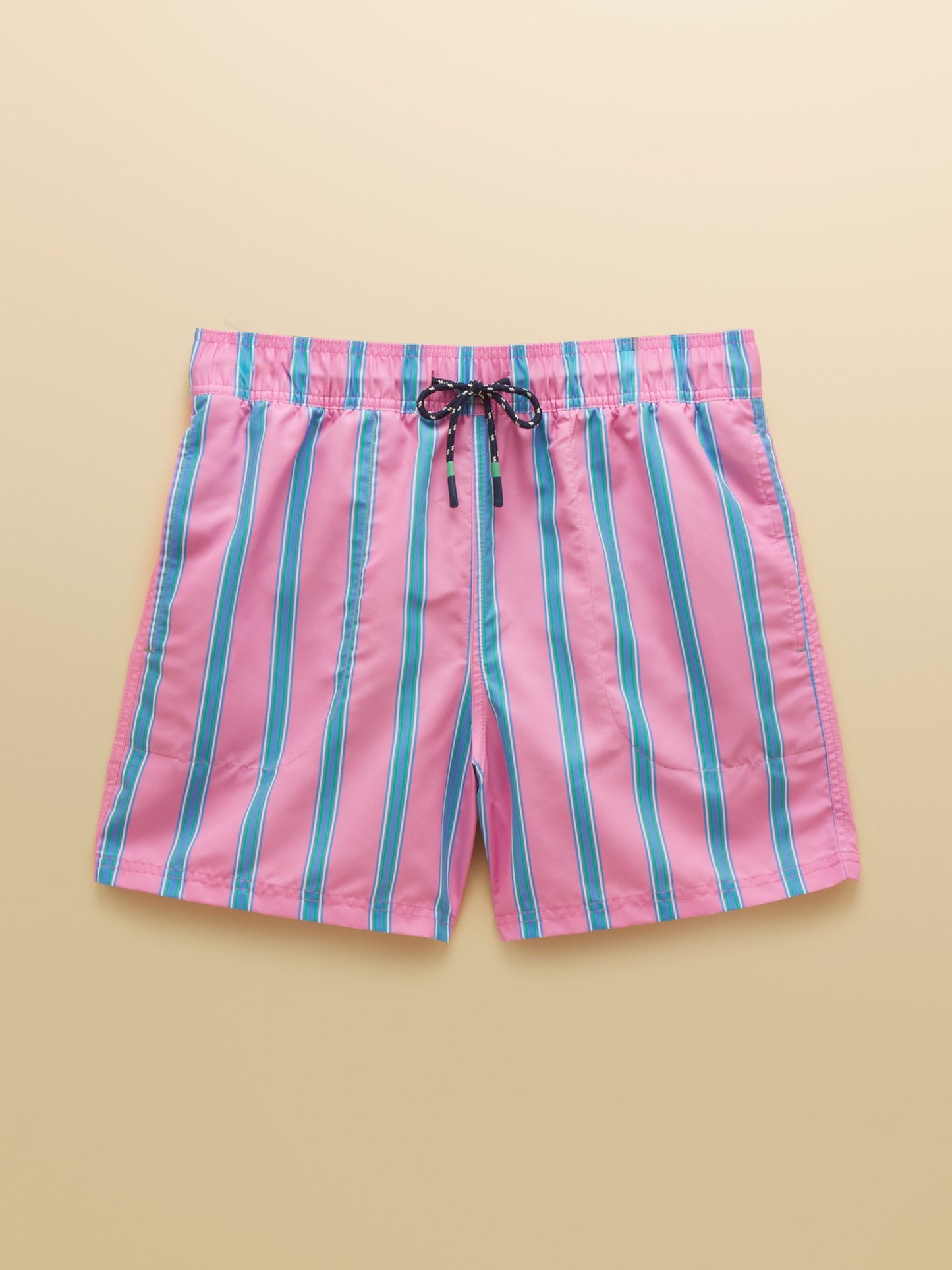Overton Pink Scene Printed Rugby Style Swim Shorts
