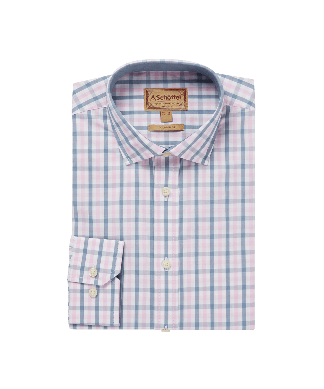 Hebden Tailored Shirt Dark Denim/Pink
