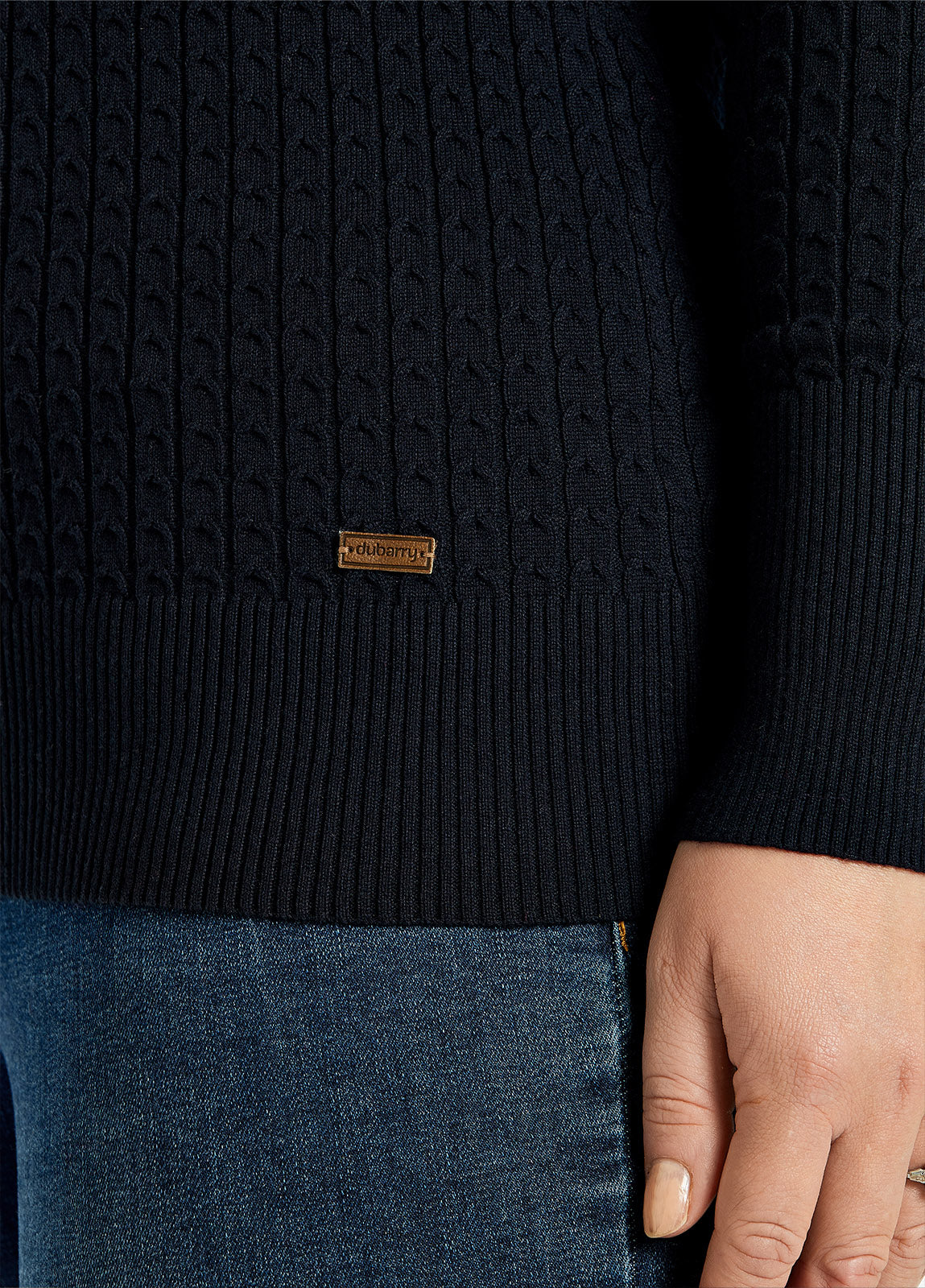 Monkstown Cable Stitch Sweater Navy