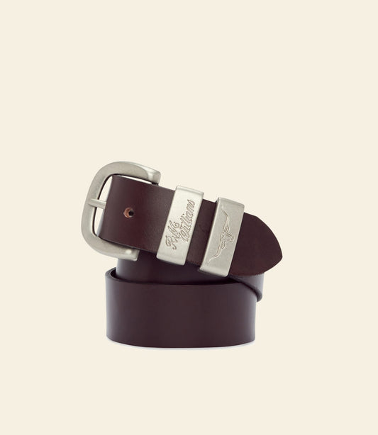 Drover Belt Chestnut Brushed Steel Buckle