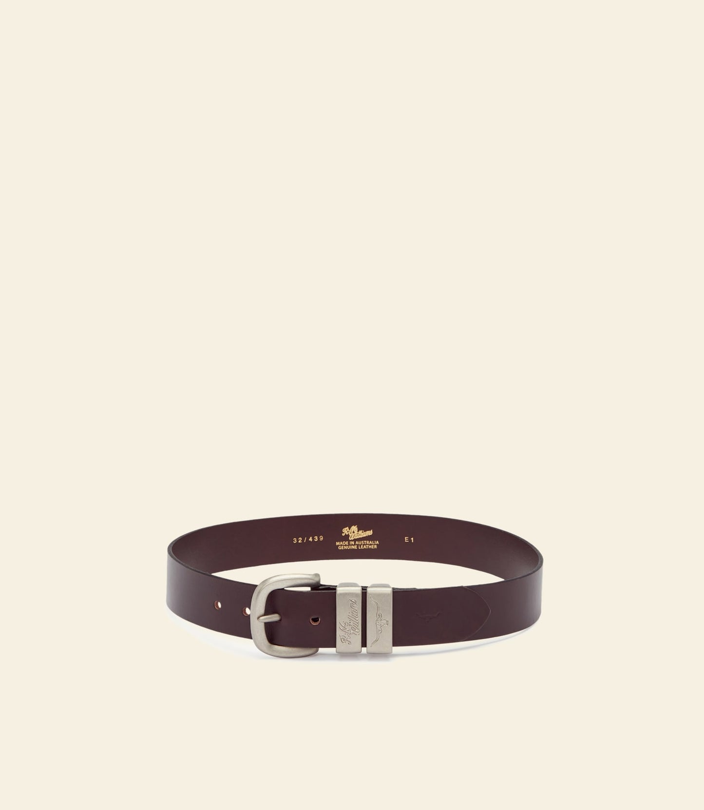 Drover Belt Chestnut Brushed Steel Buckle