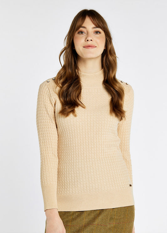 Monkstown Cable Stitch Sweater Oyster