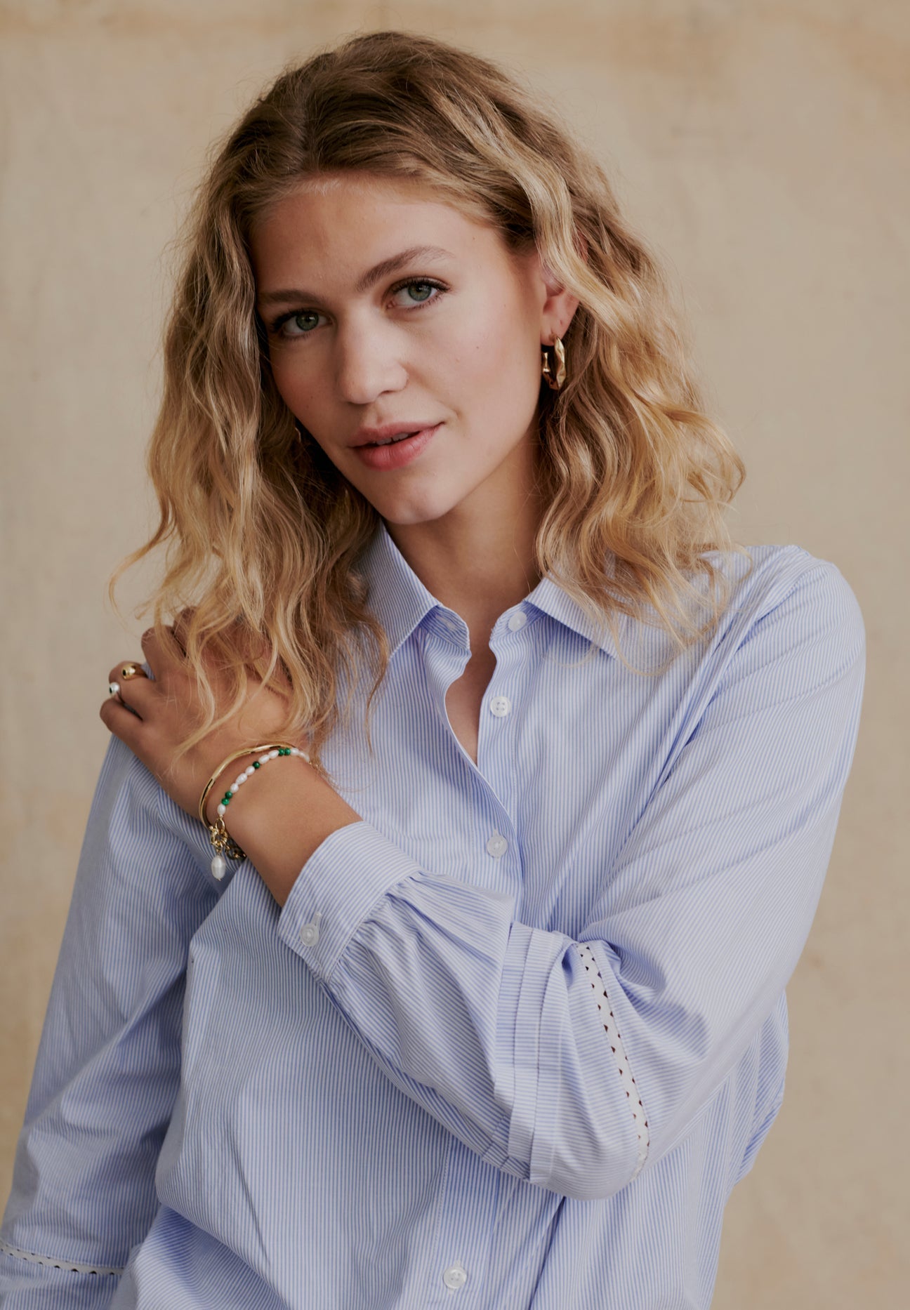 Anora Shirt Light Blue Stripe