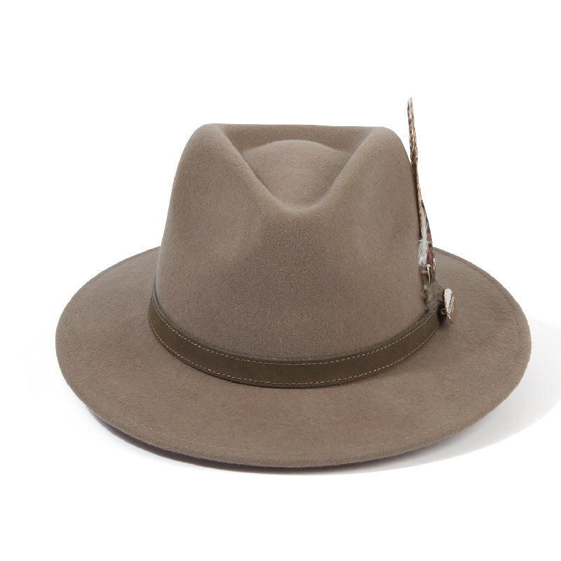 The Suffolk Fedora Taupe (Bronze Feather)