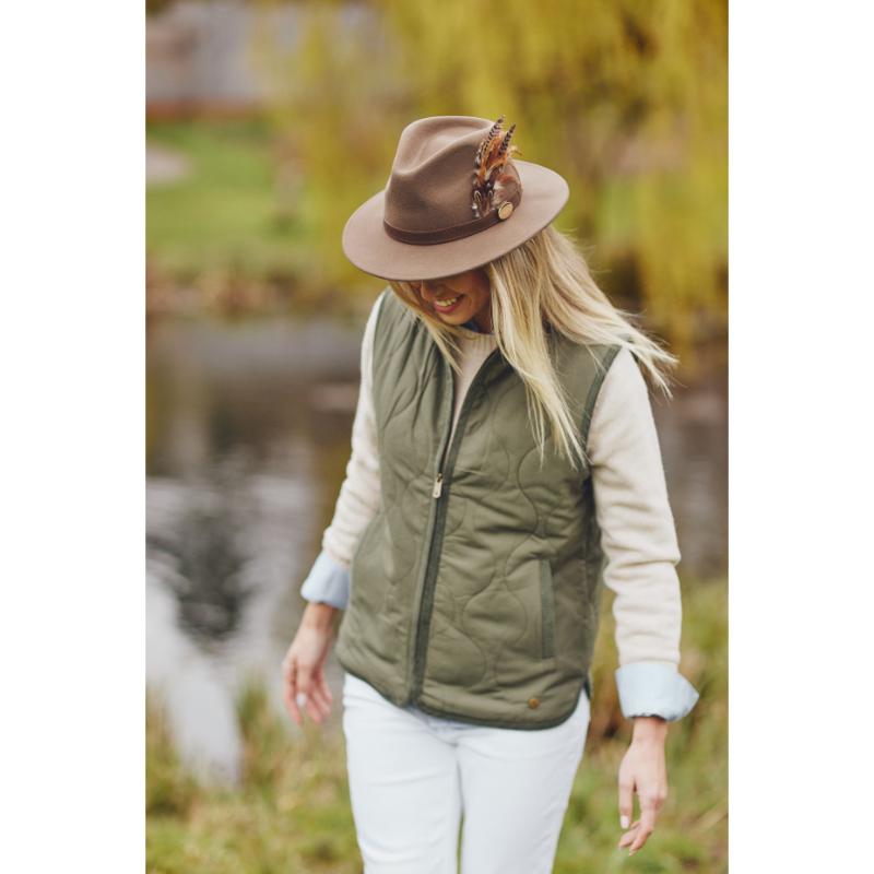 The Suffolk Fedora Taupe (Bronze Feather)