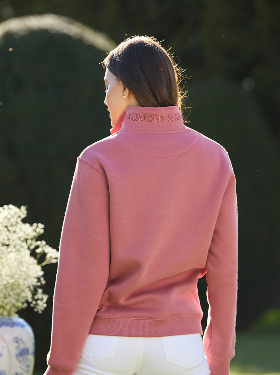 Tuckenhay Limited Edition Unisex Quarter Zip Antique Rose