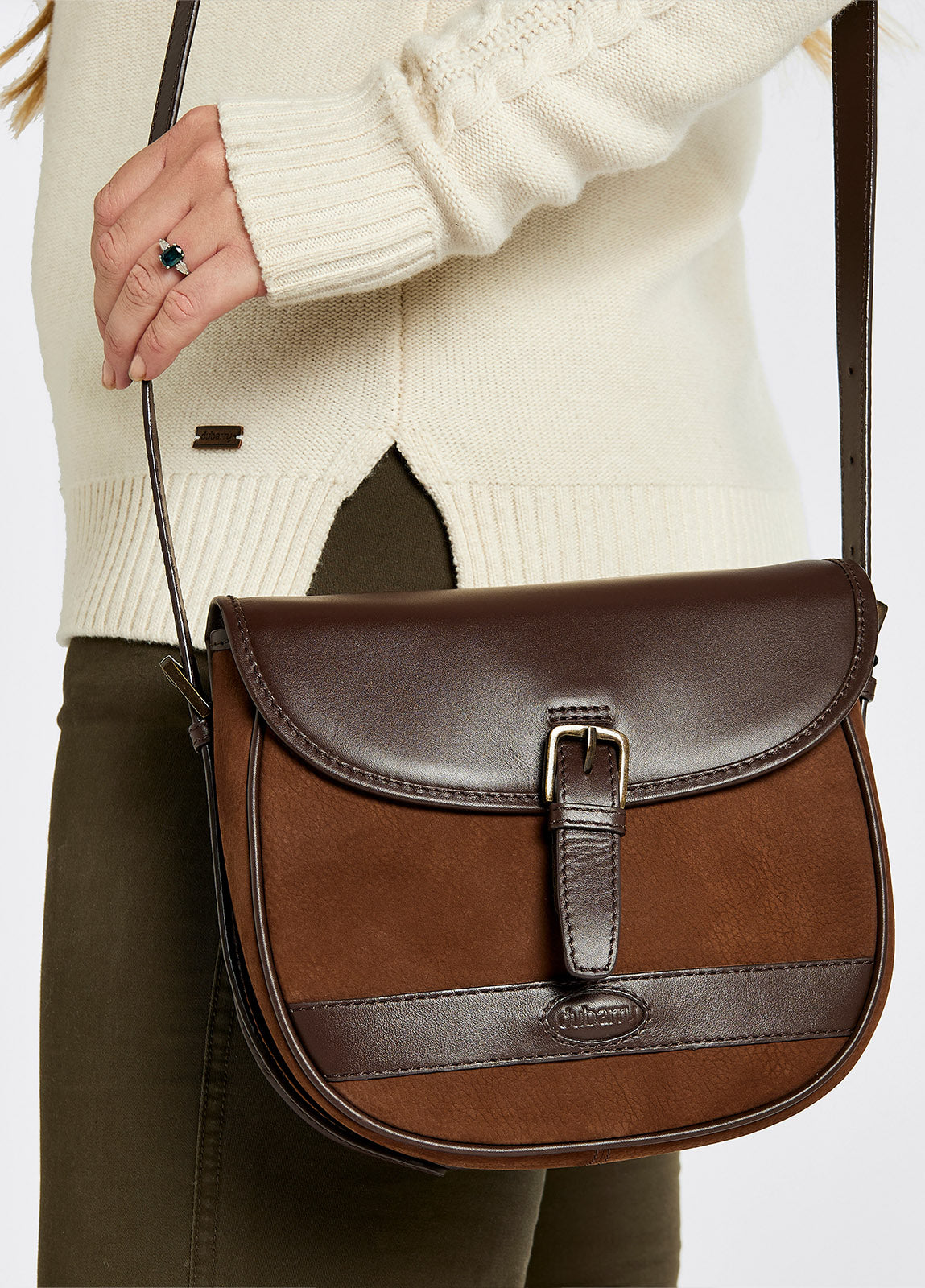 Clara Leather Saddle Bag Walnut