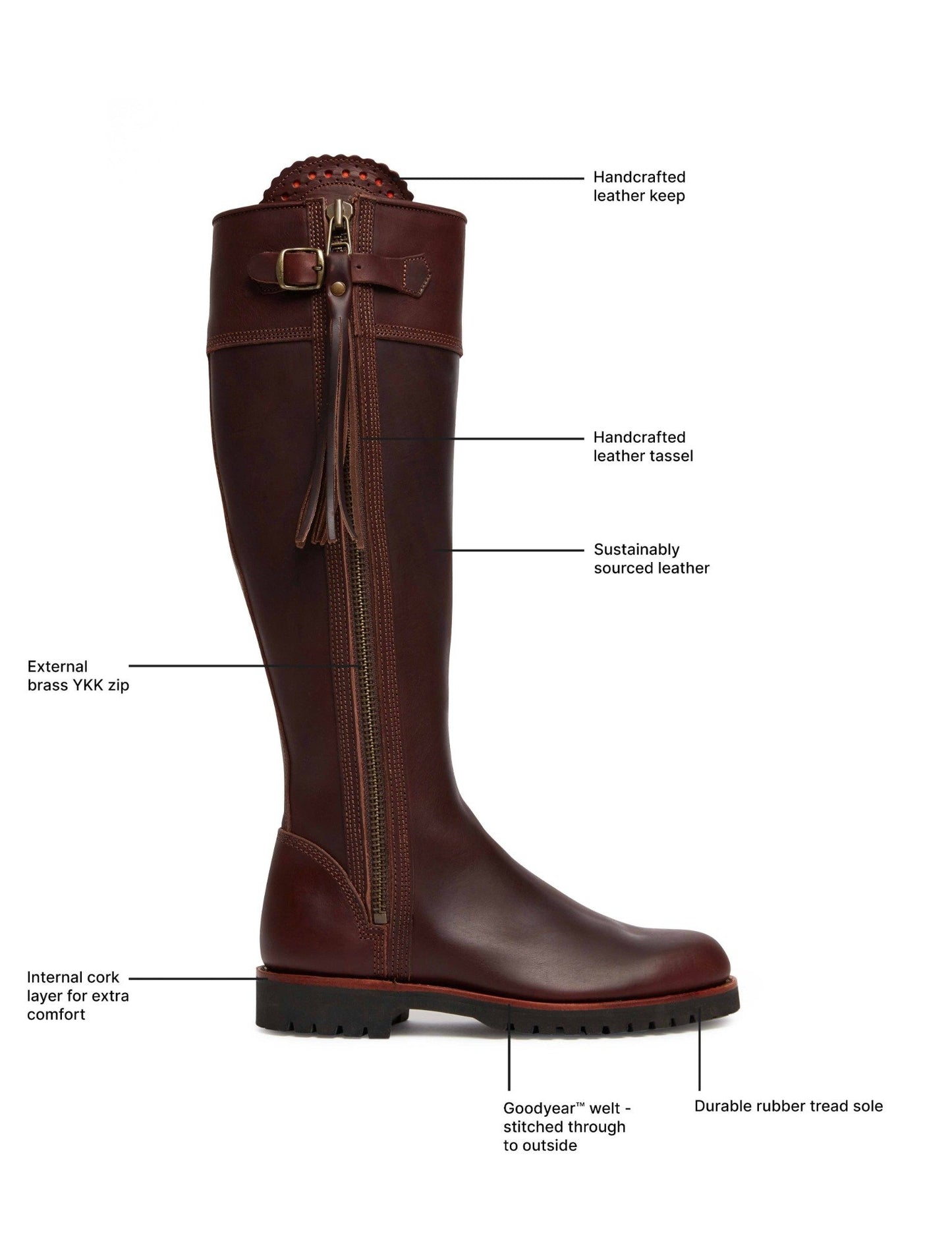 Standard Tassel Boot - Conker