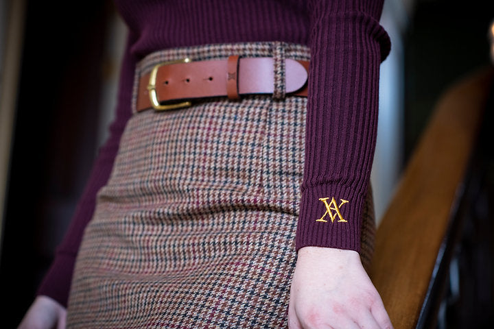 Elizabeth Roll Neck Maroon