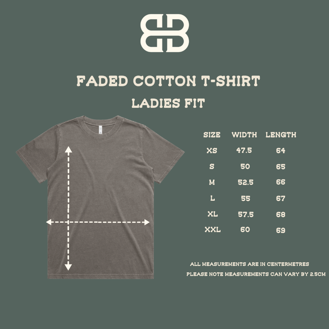 Boho Cowgirl Ladies T-Shirt Faded Grey