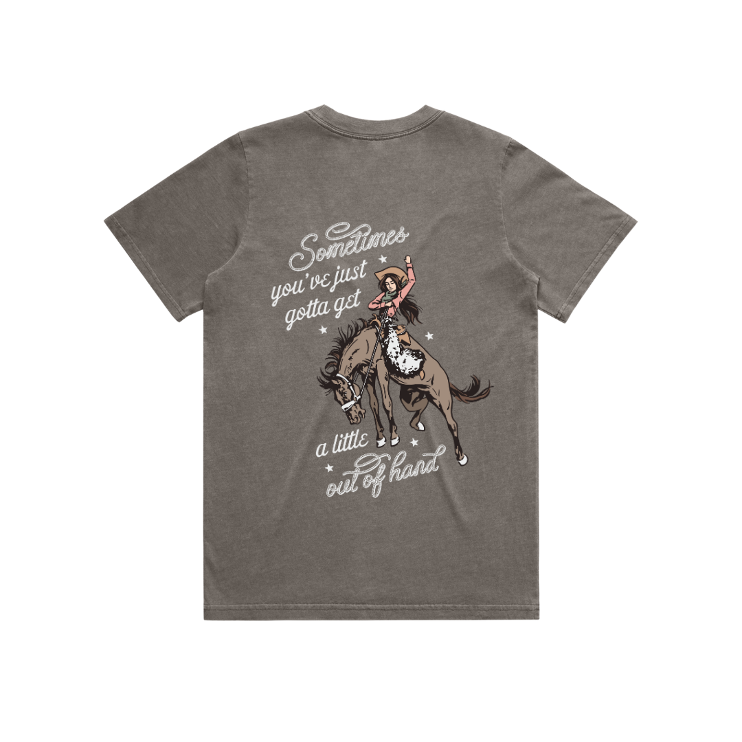 Outta Hand Cotton T-Shirt Faded Grey