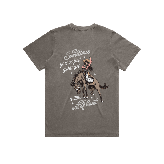 Outta Hand Cotton T-Shirt Faded Grey