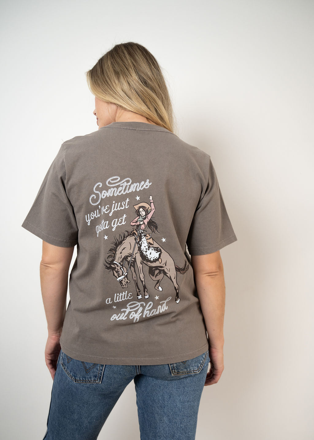 Outta Hand Cotton T-Shirt Faded Grey