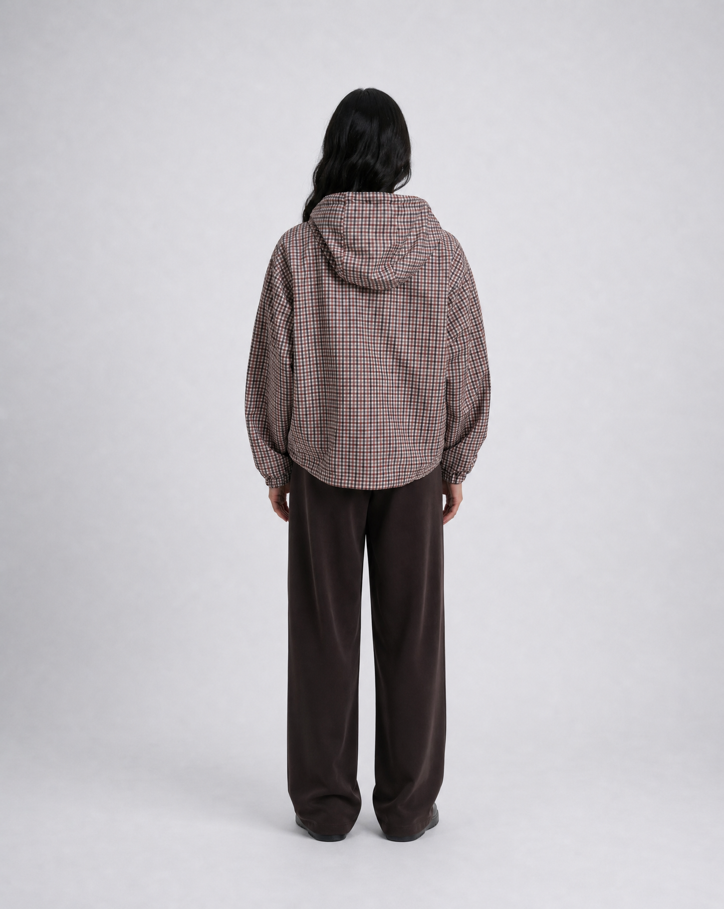 Checked Hooded Jacket