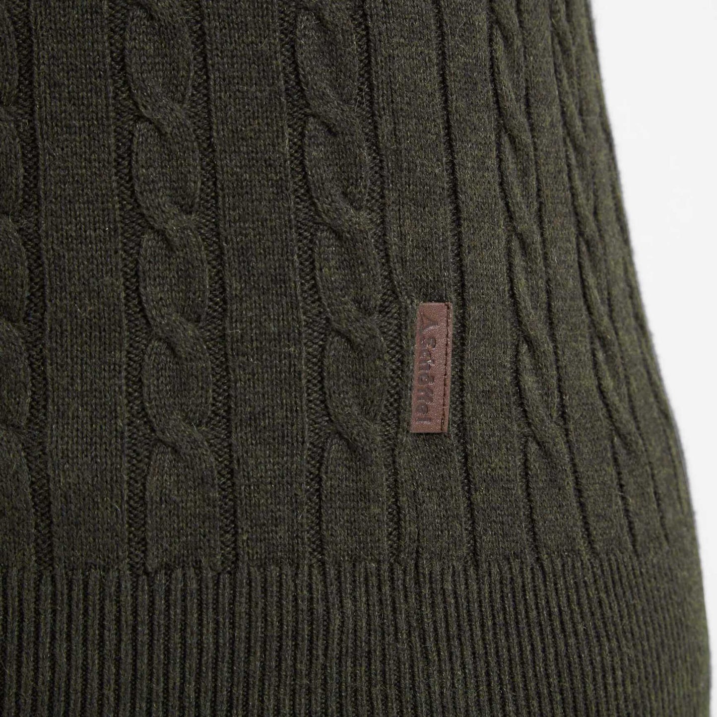 Cotton Cashmere 1/4 Zip Jumper Loden Green