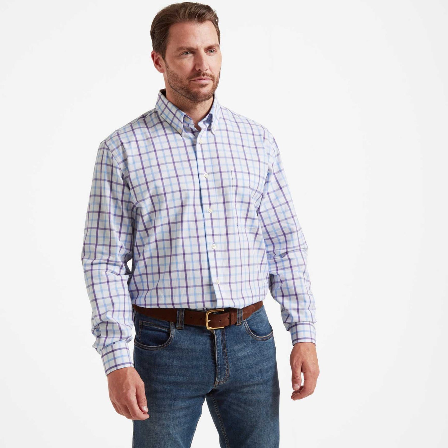 Brancaster Classic Shirt  -Bramble