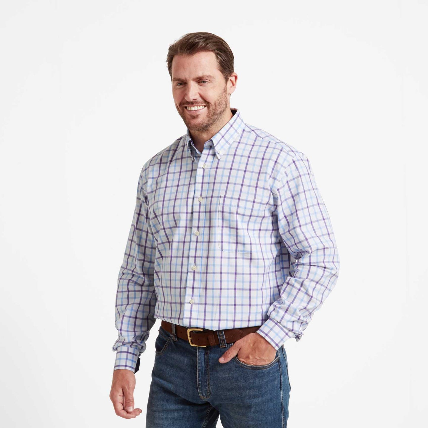 Brancaster Classic Shirt  -Bramble
