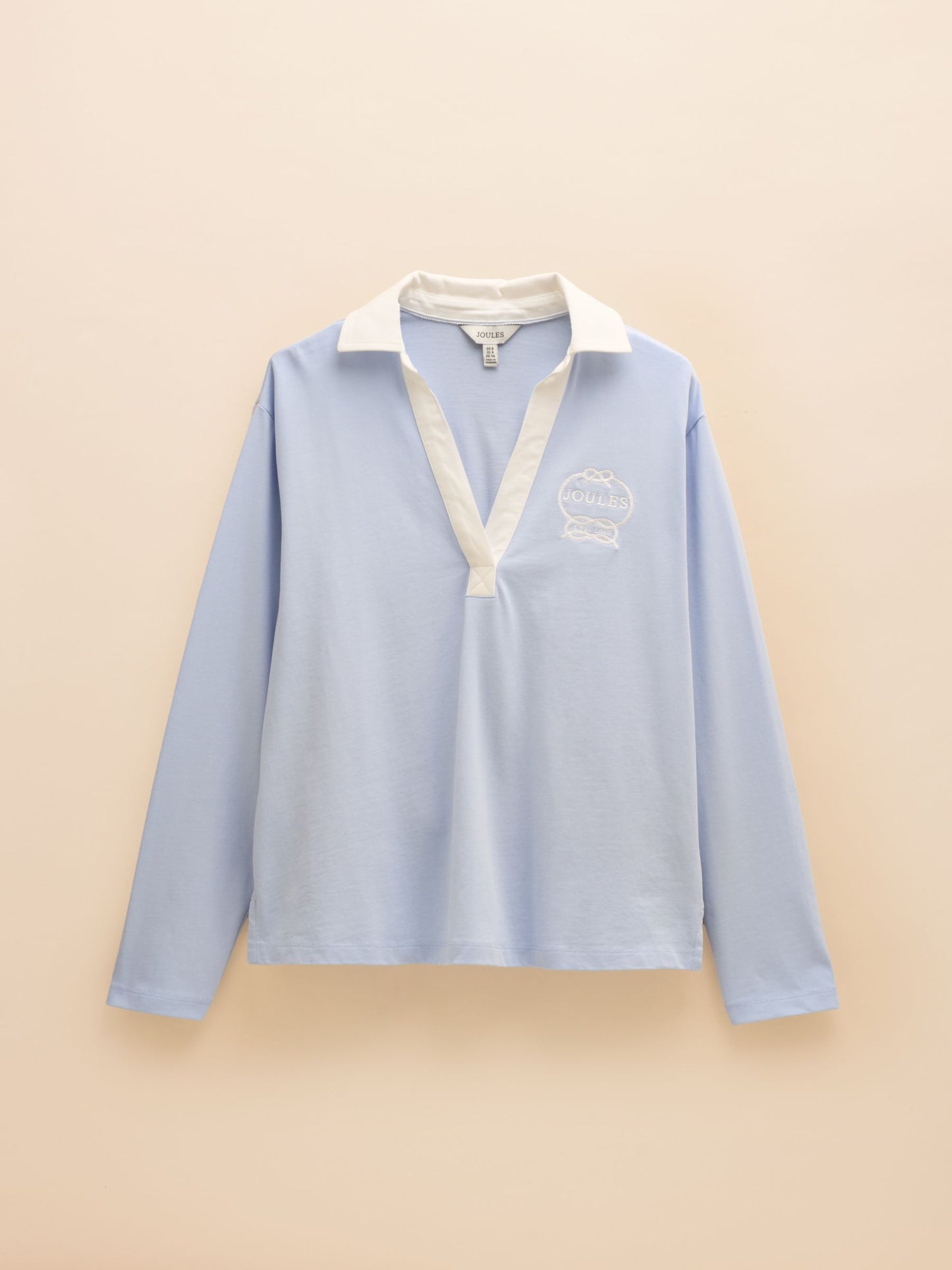 Tallie Blue Combed Cotton Collared Top