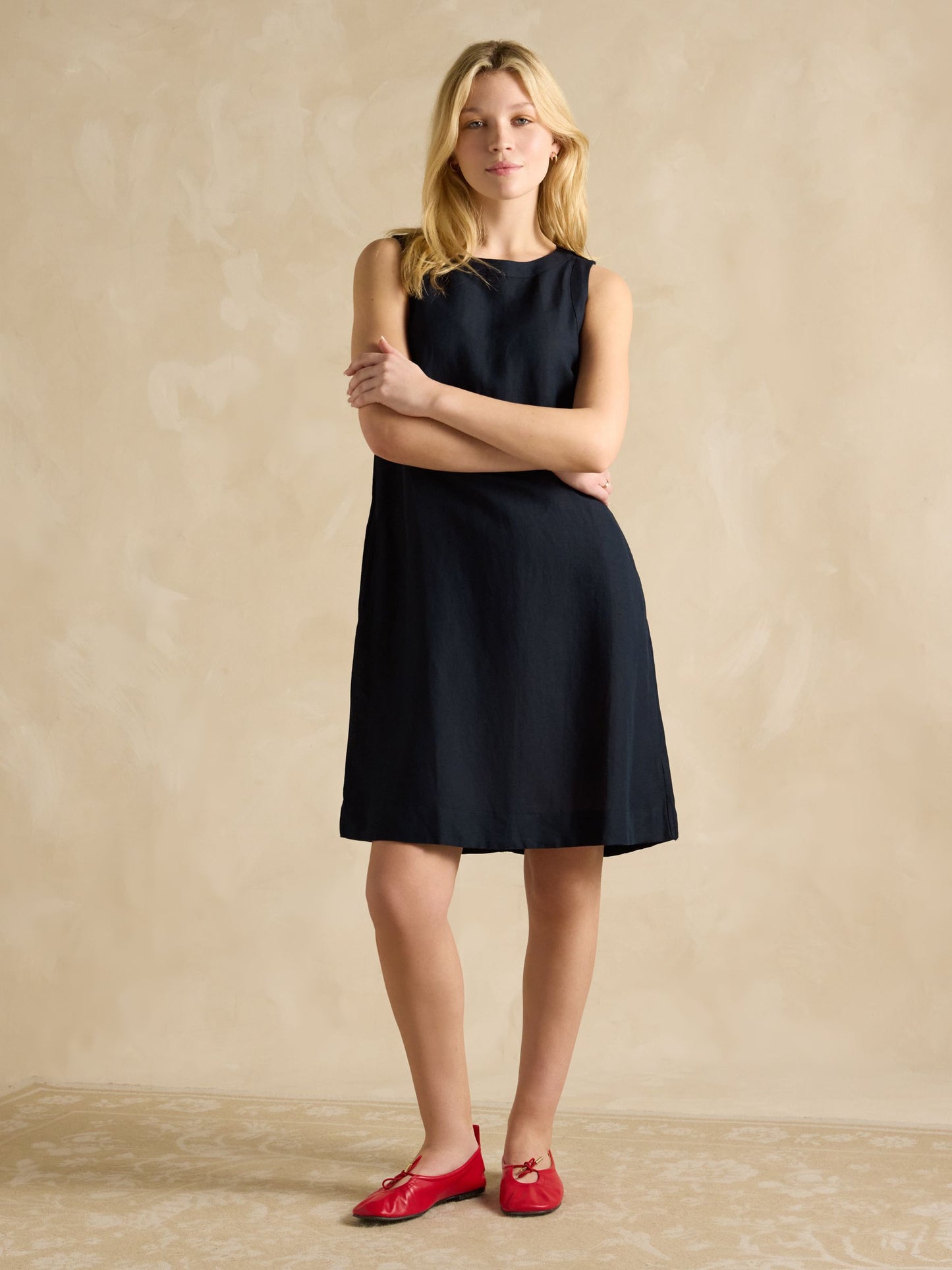 Delphine Navy Shift Dress