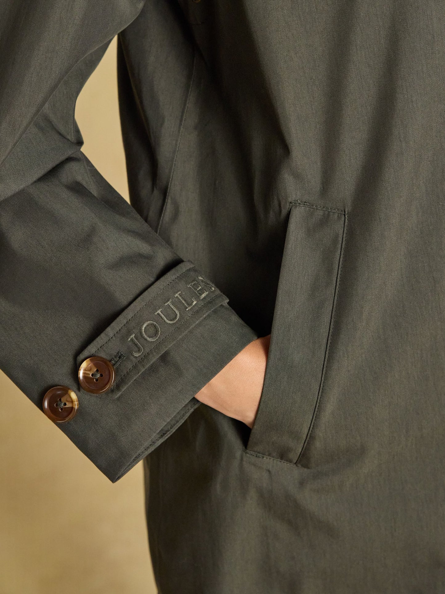 Rainmore Khaki Green Waterproof Button Through Raincoat