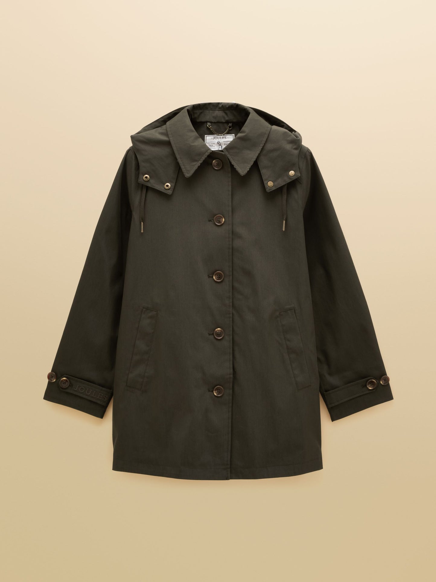 Rainmore Khaki Green Waterproof Button Through Raincoat