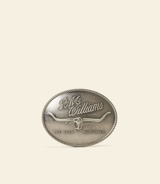 Logo Belt Buckle Silver