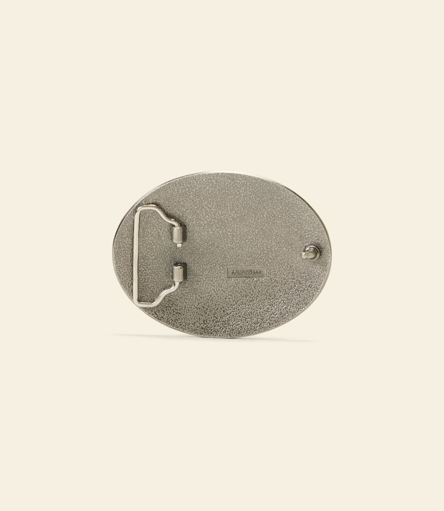 Logo Belt Buckle Silver