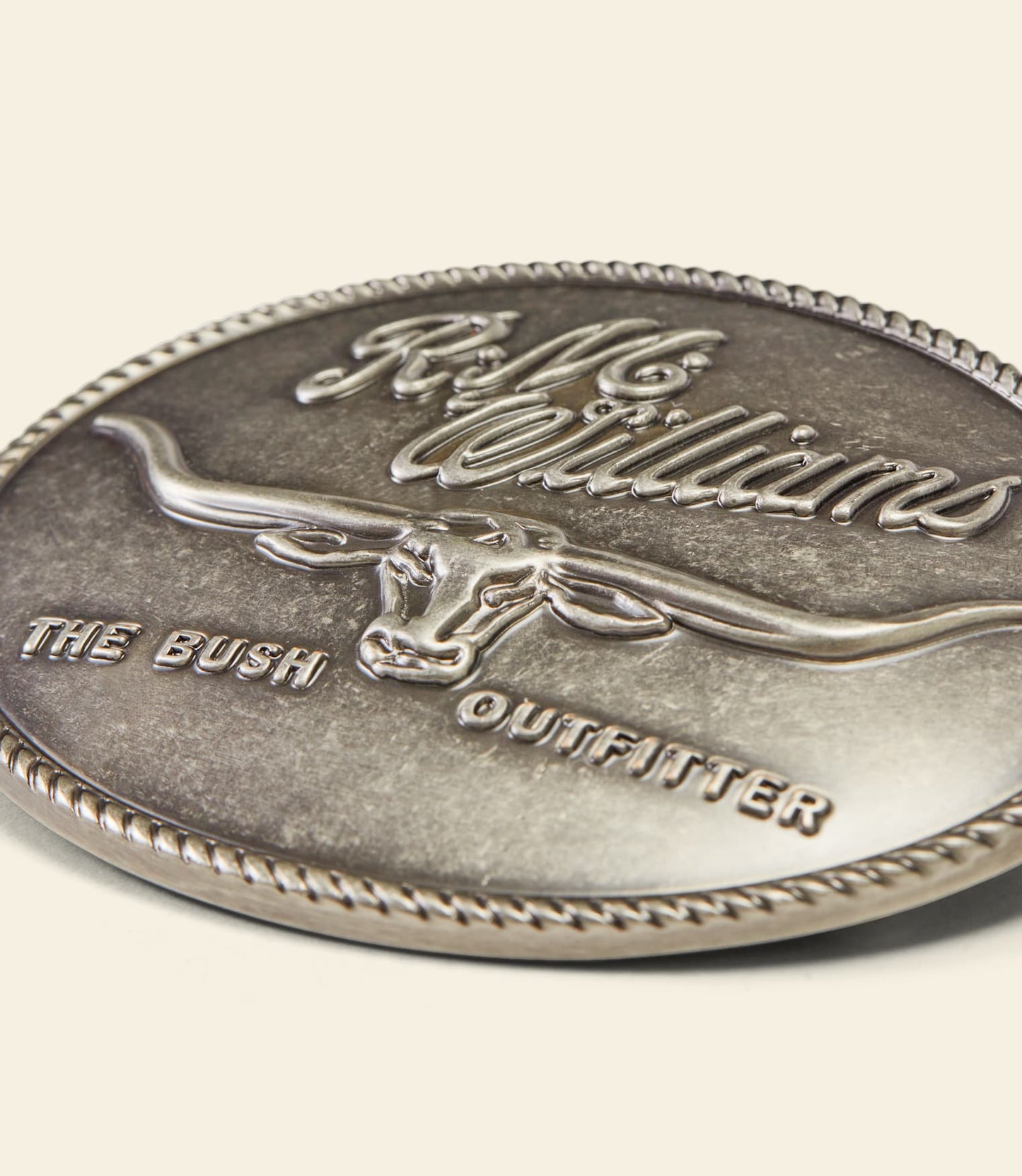 Logo Belt Buckle Silver