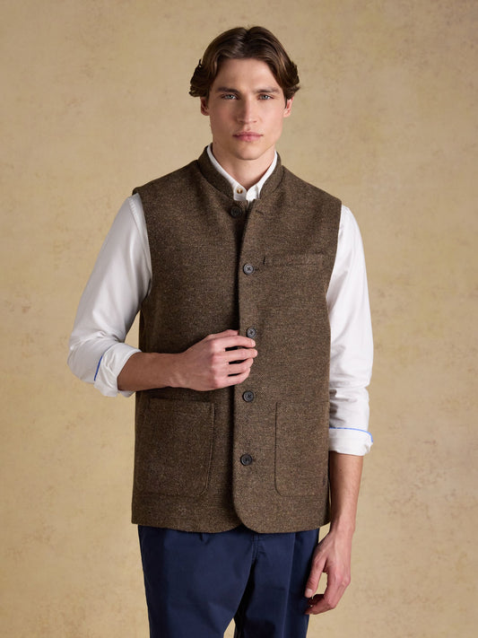 Brown Tweed Gilet